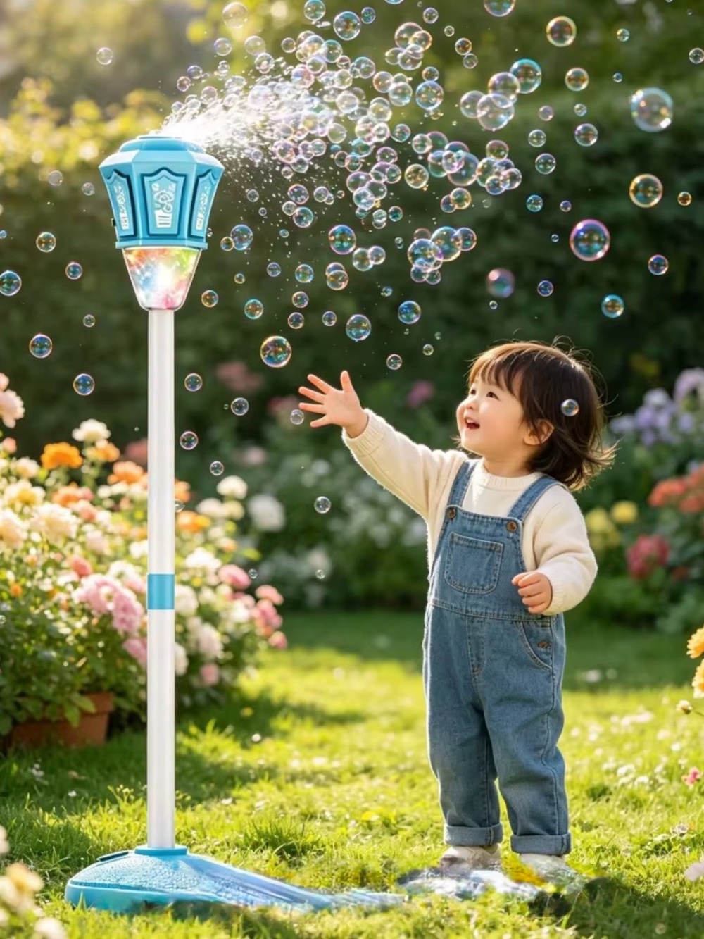 Street lamp Bubble - Portable Bubble Maker, Rechargeable